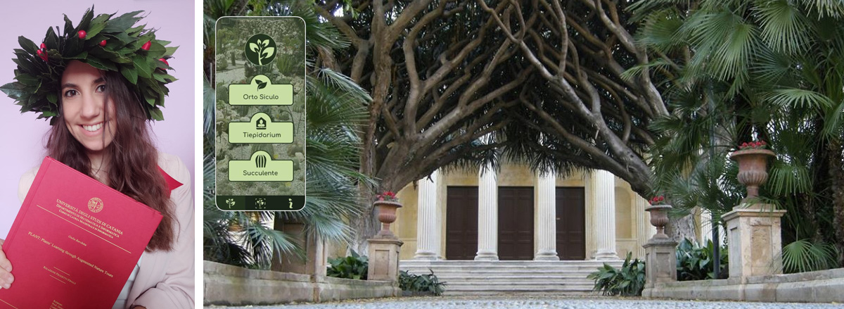 L'Orto botanico e la tesista Giulia Barchitta