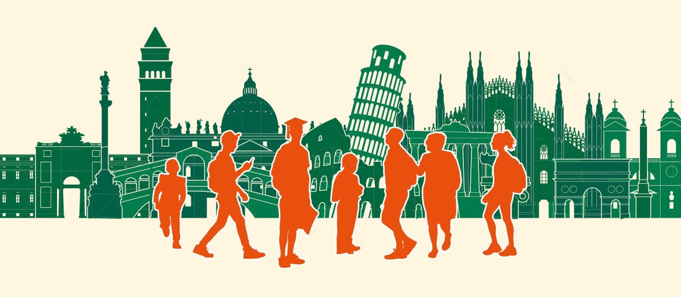 beni culturali FAI e sagome umane