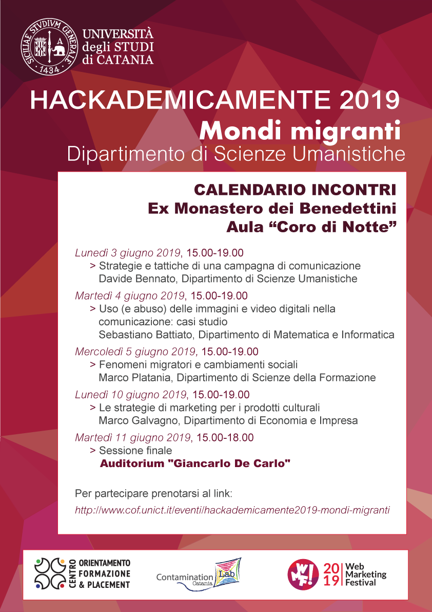 locandina di Hackademicamente - Mondi migranti