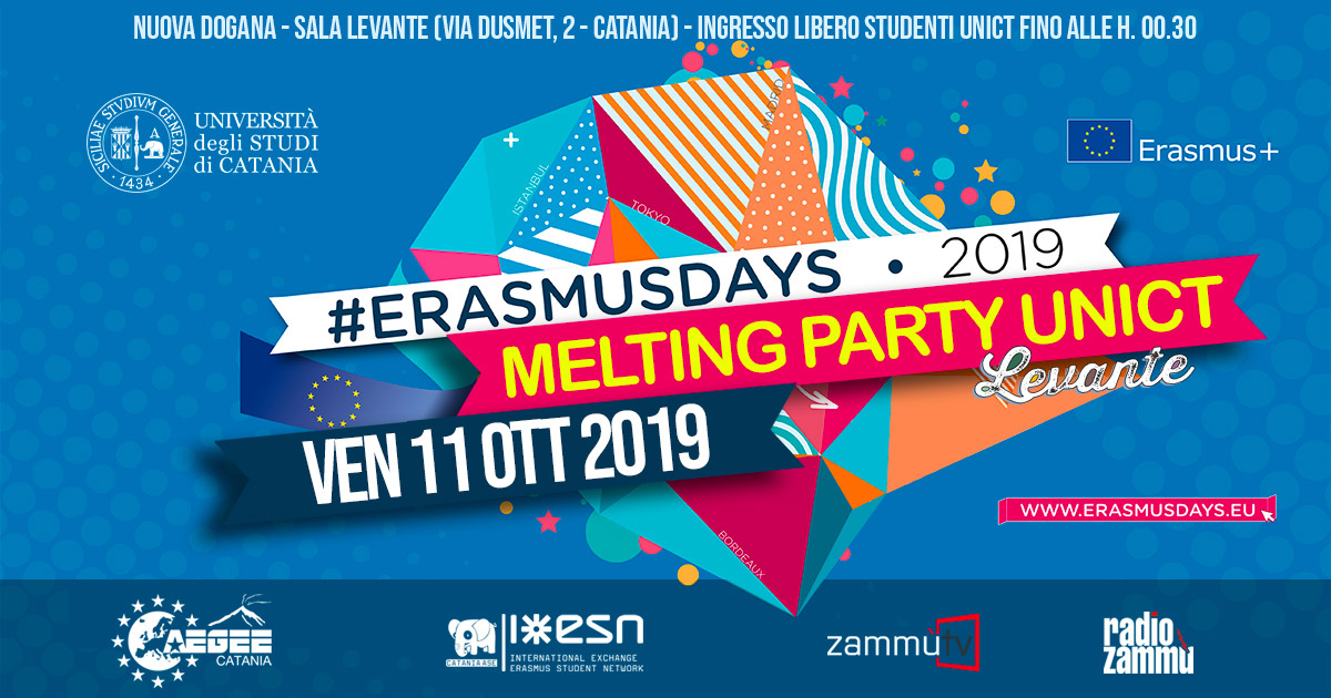 Cartolina ErasmusDays Unict Melting Party