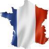 Francia con i colori della bandiera francese