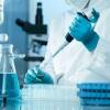 ricercatore in laboratorio con vetrini e provette